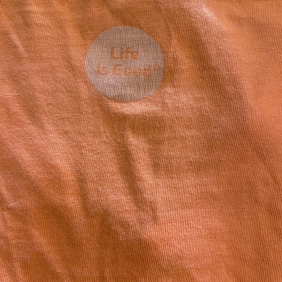 Life Is Good Vibrant Orange Fitted Tee - Picture 6 of 6